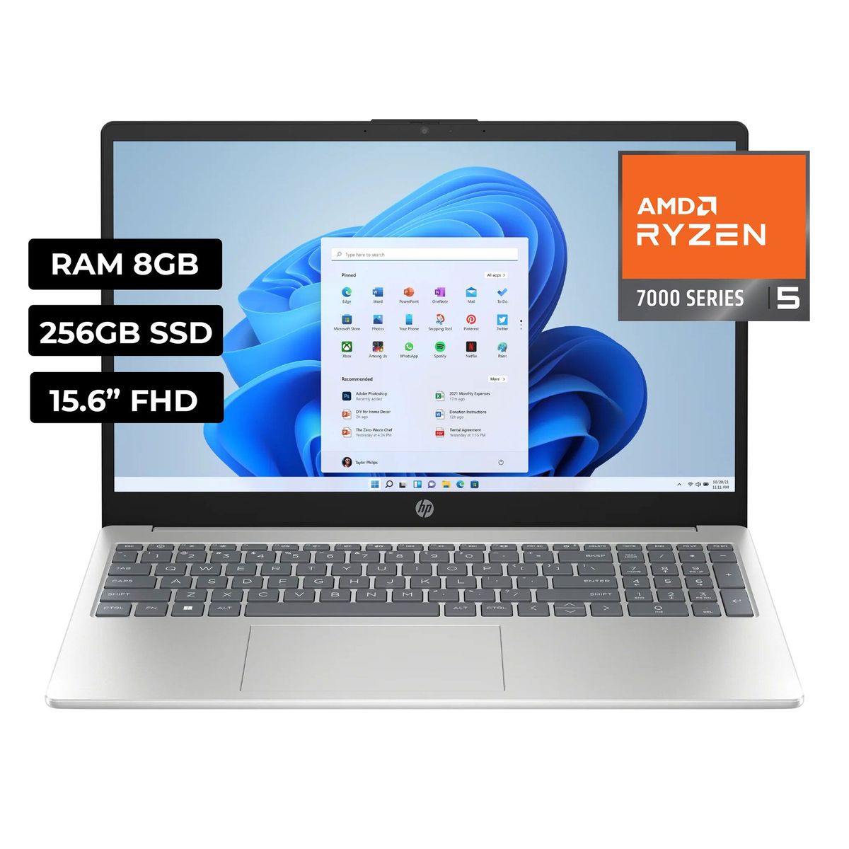 HP - LAPTOP HP 15-FC0009LA AMD RYZEN 5 7520U 8GB 256GB SSD 15.6"