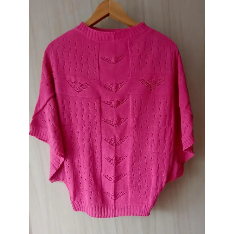 GENERICO - Chompa Calada Color Fucsia Mujer Mandalay Knits