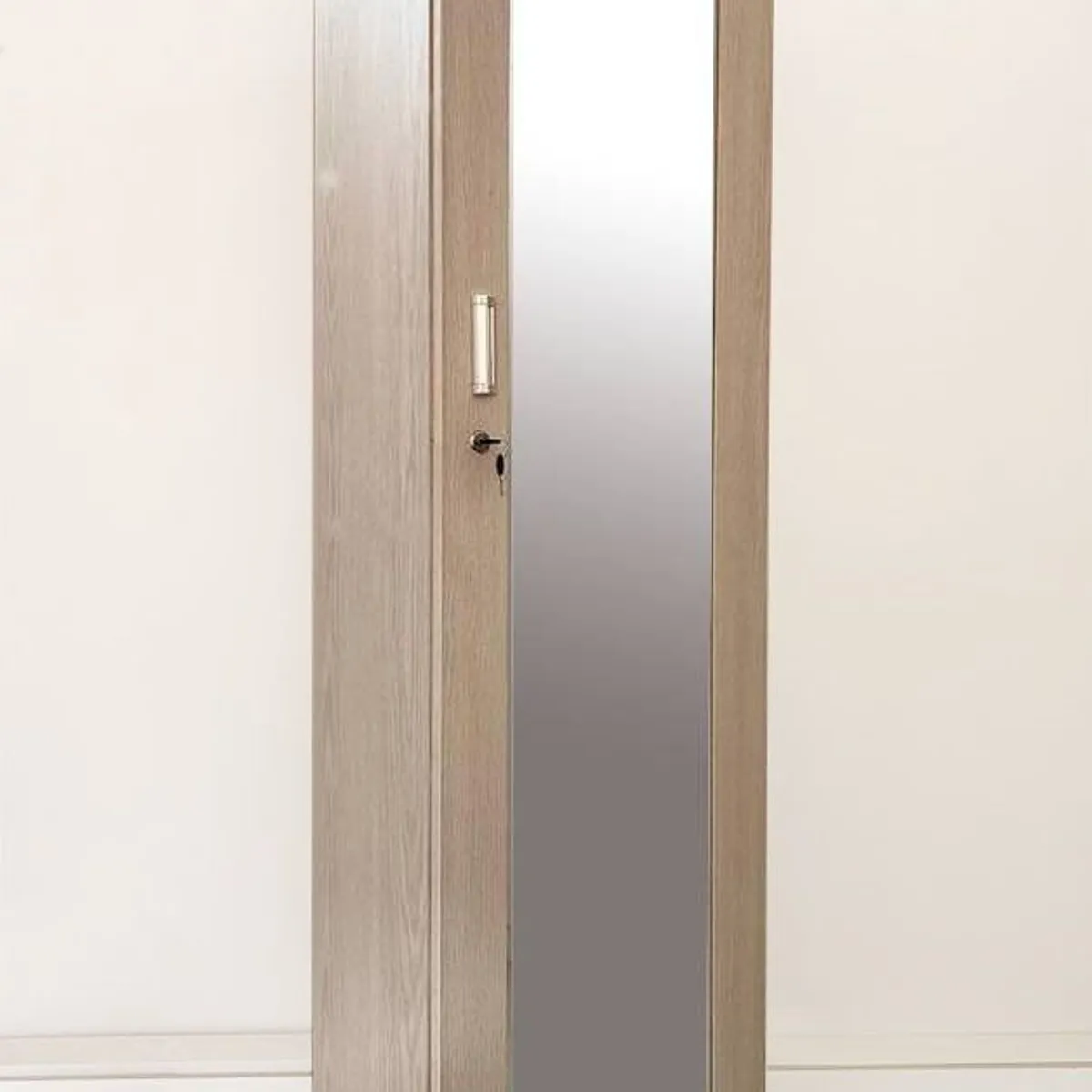 GENERICO - ZAPATERA CON ESPEJO COLOR NEBLINA