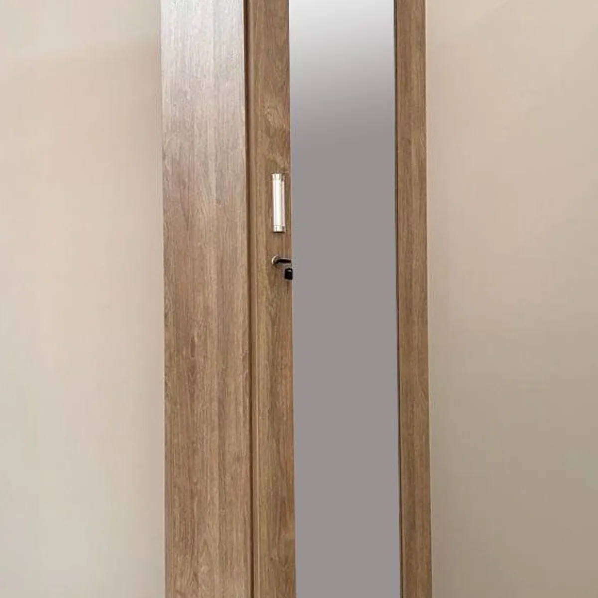 GENERICO - ZAPATERA CON ESPEJO COLOR NUEZ