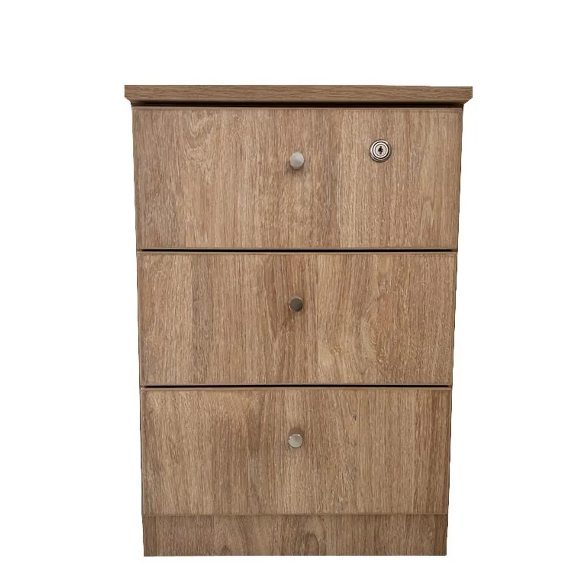 GENERICO - VELADOR DE 03 CAJONES COLOR NUEZ