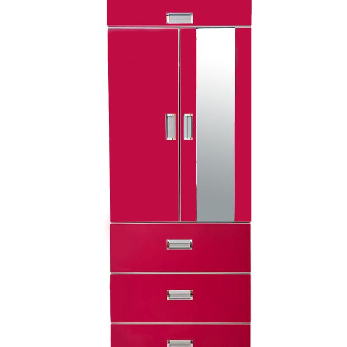 GENERICO - ROPERO 2 PUERTAS PARA NIÑA COLOR BLANCO CON MAGENTA