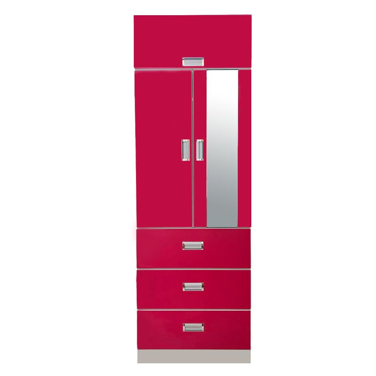 GENERICO - ROPERO 2 PUERTAS PARA NIÑA COLOR BLANCO CON MAGENTA