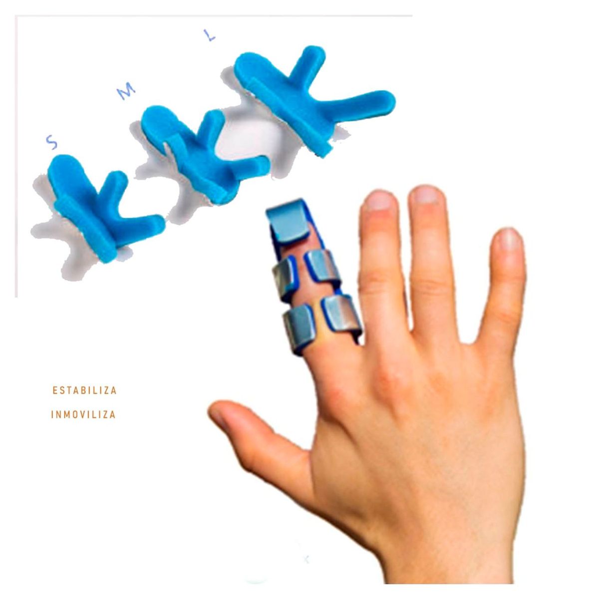 GENERICO - Pack 3 Férula de Aluminio Inmovilizador de Dedos Ajustable Ortopédico