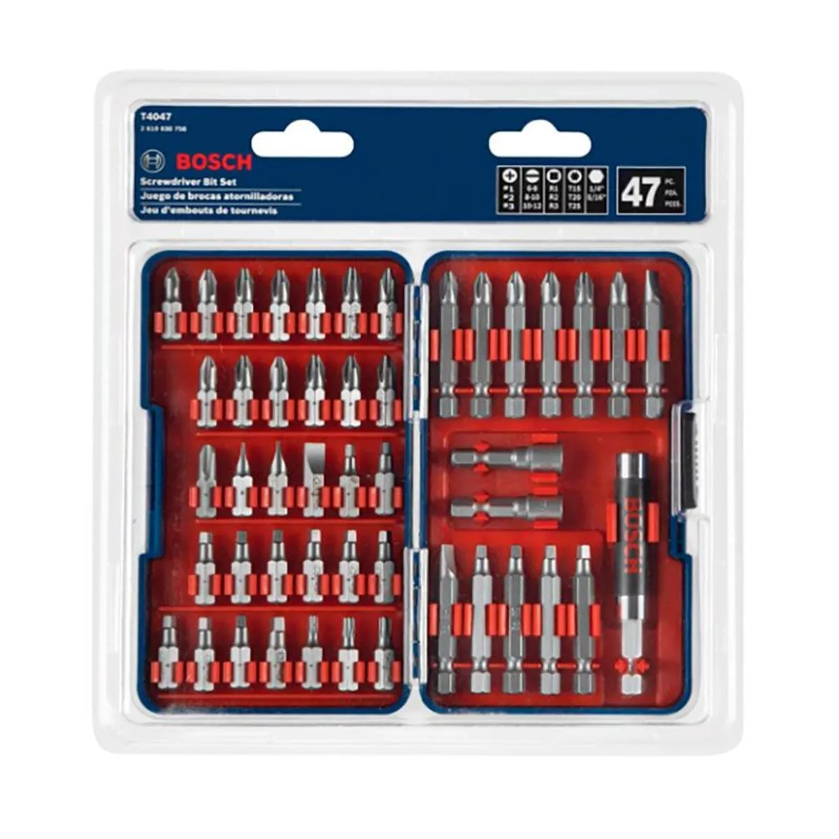 BOSCH - Juego de punta para destornillador de 47 Piezas