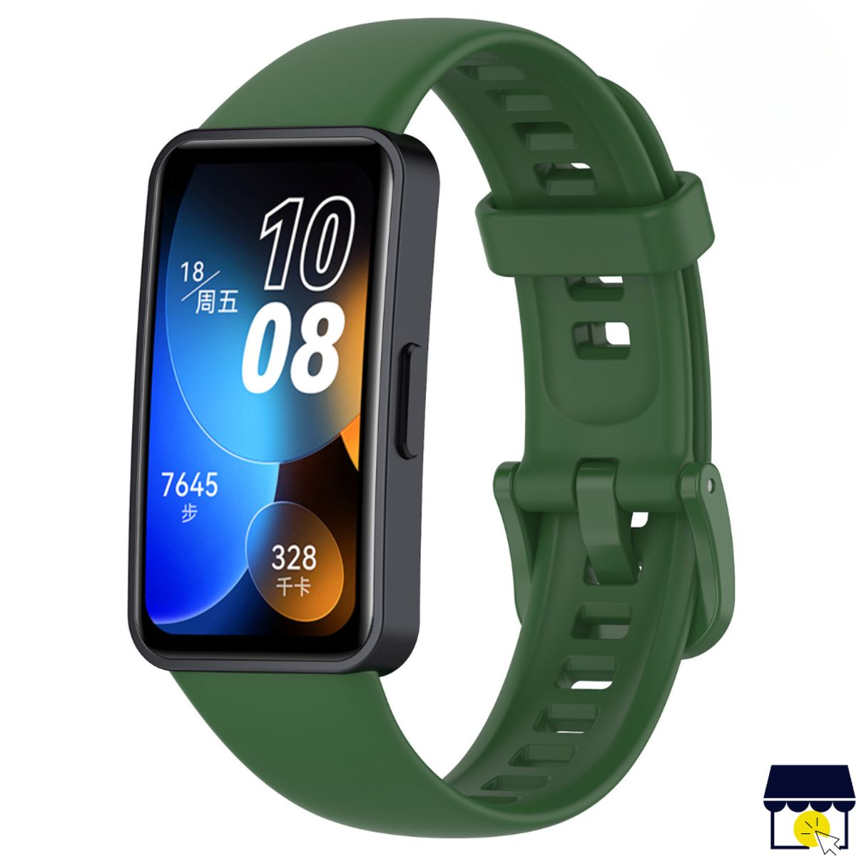 GENERICO - Correa de silicona para Huawei Band 8 / 9 / 10 - Verde Oscuro