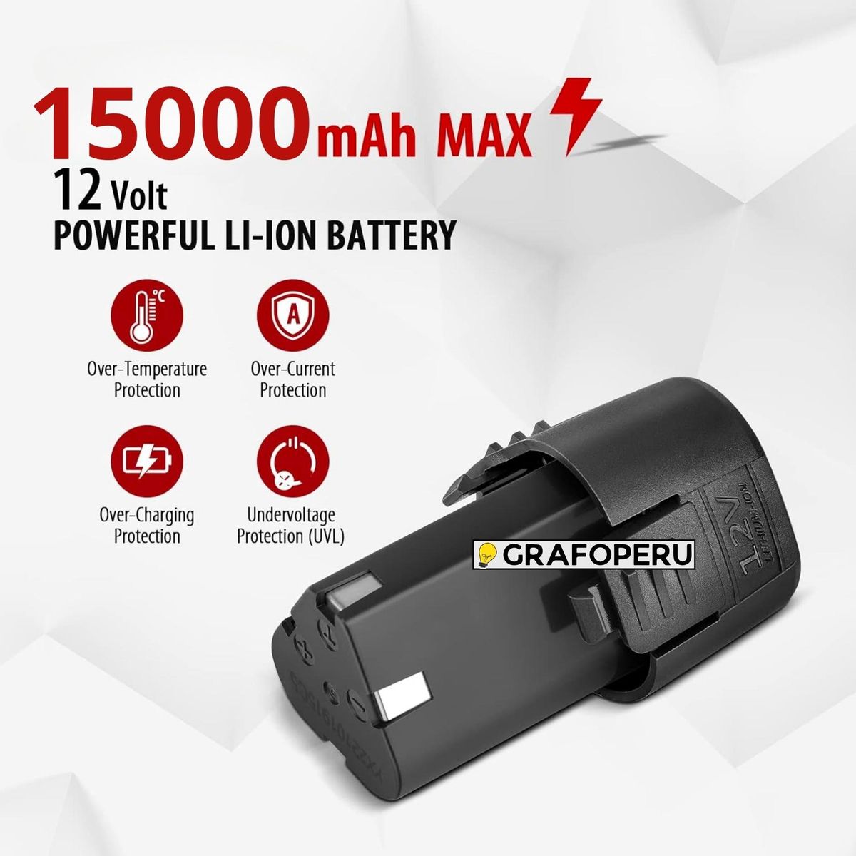 XTD - Bateria 12V XTD Recargable Litio Taladro Atornillador Pulidora