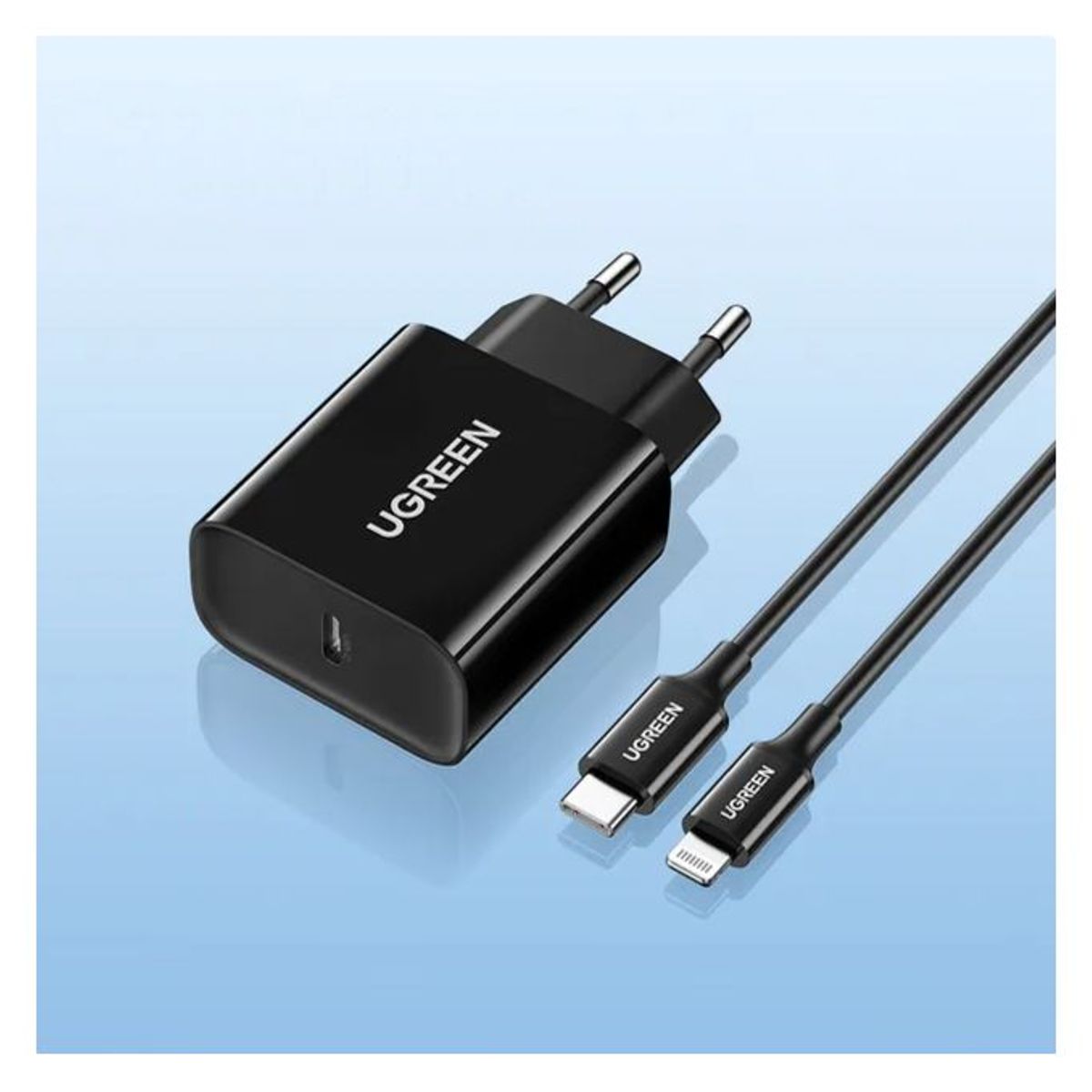 UGREEN - Cargador con Cable Lightning para Iphone - 20w - UGREEN - Negro