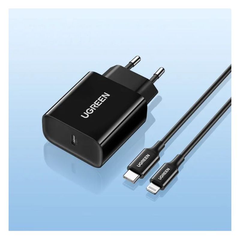UGREEN - Cargador con Cable Lightning para Iphone - 20w - UGREEN - Negro