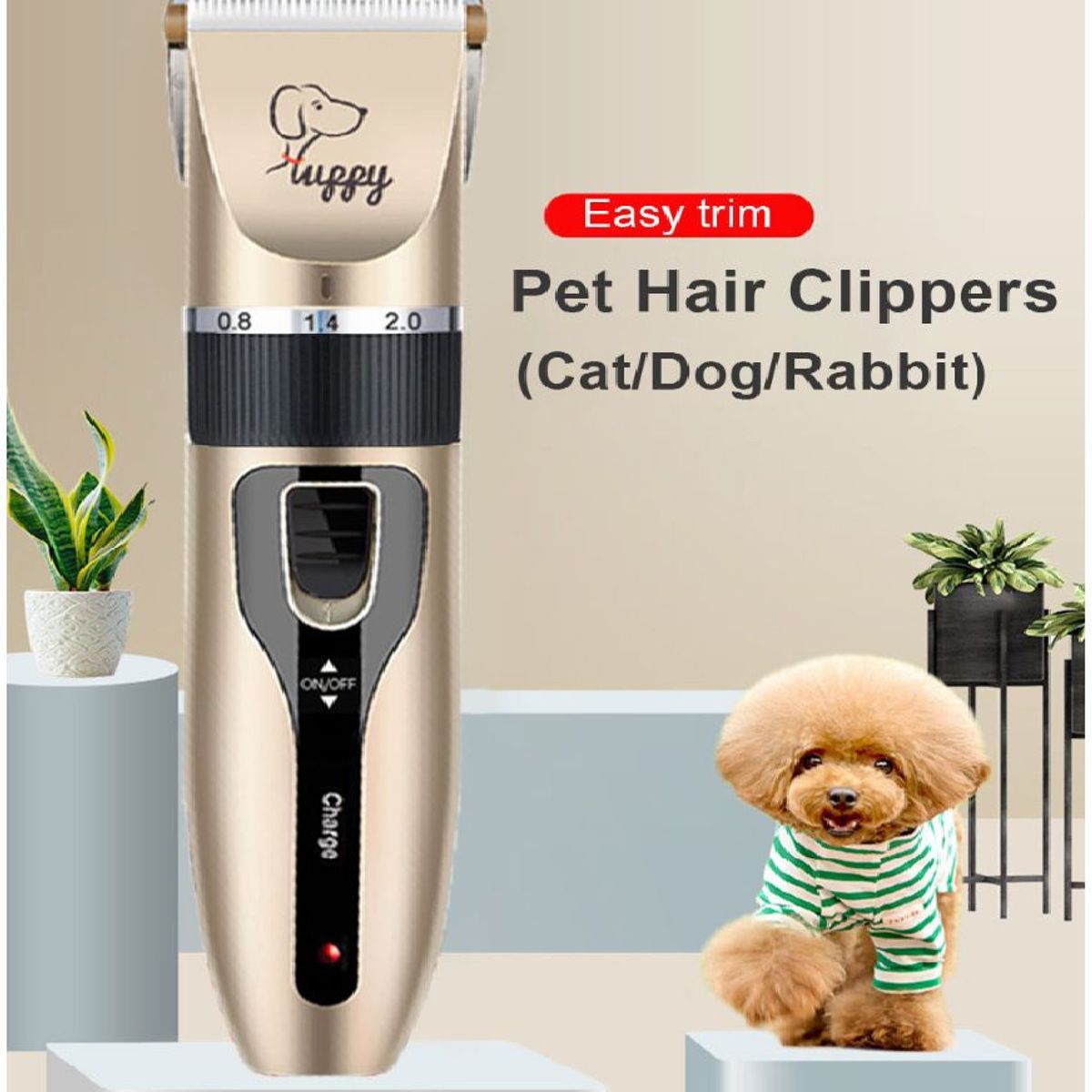 GENERICO - Kit  Maquina Cortador De Pelo De Mascota Inalambrica