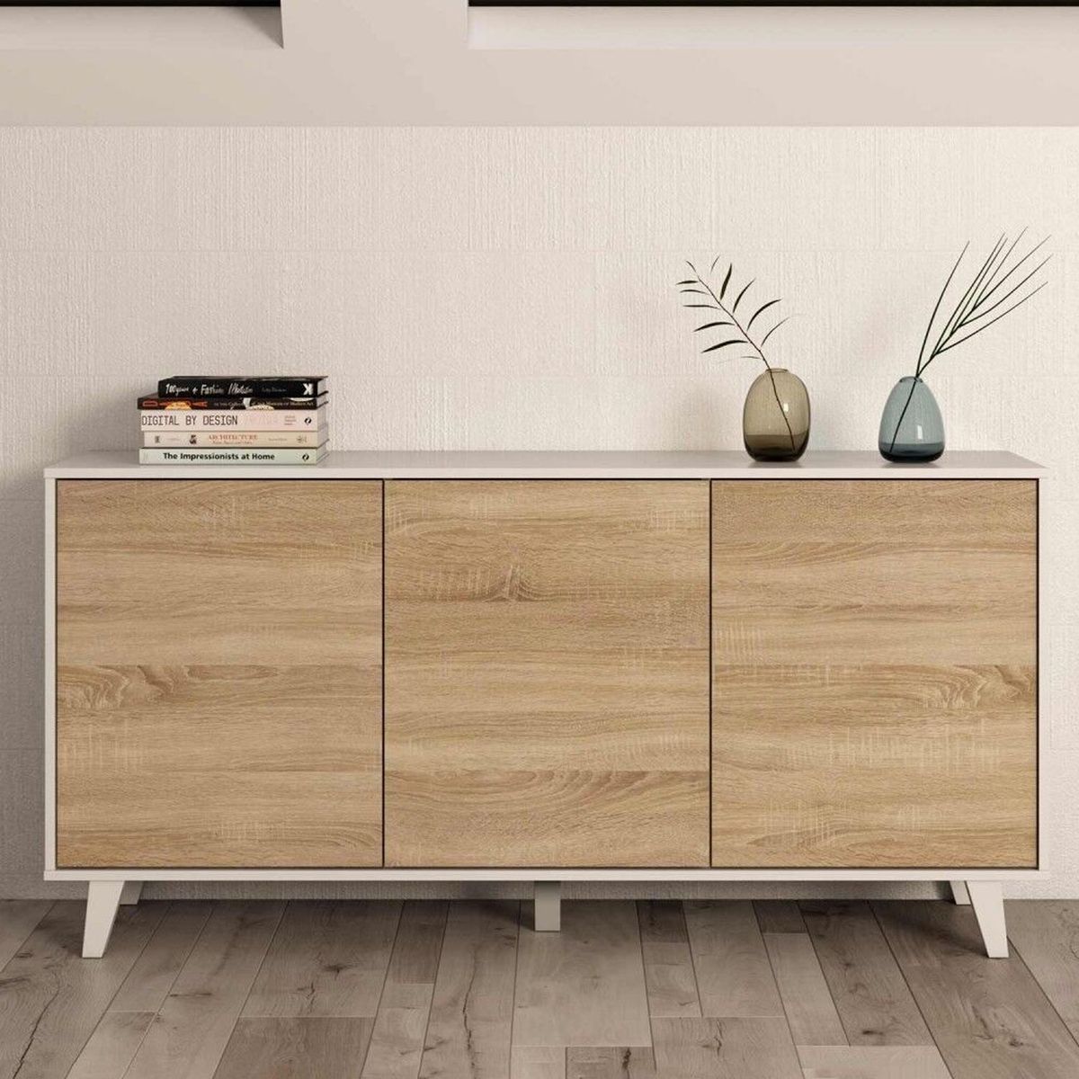 VENTITAS HOME - Aparador Vintage Cecilia Ventitas Home Blanco y Rovere