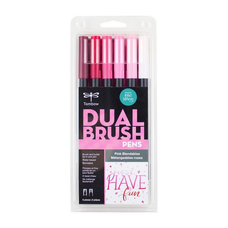TOMBOW - ABT Dual Brush Pen set 6und Tonos Rosa