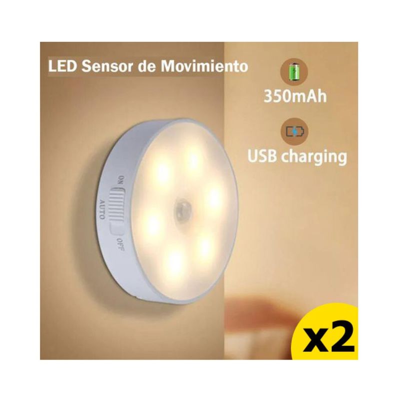KAST PE - Pack x2 luz led con sensor de movimiento  2 colores