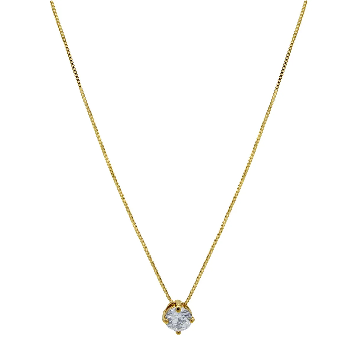 AMBAR JOYERIA - Collar punto de Luz 5 Golden LAMINADO EN ORO