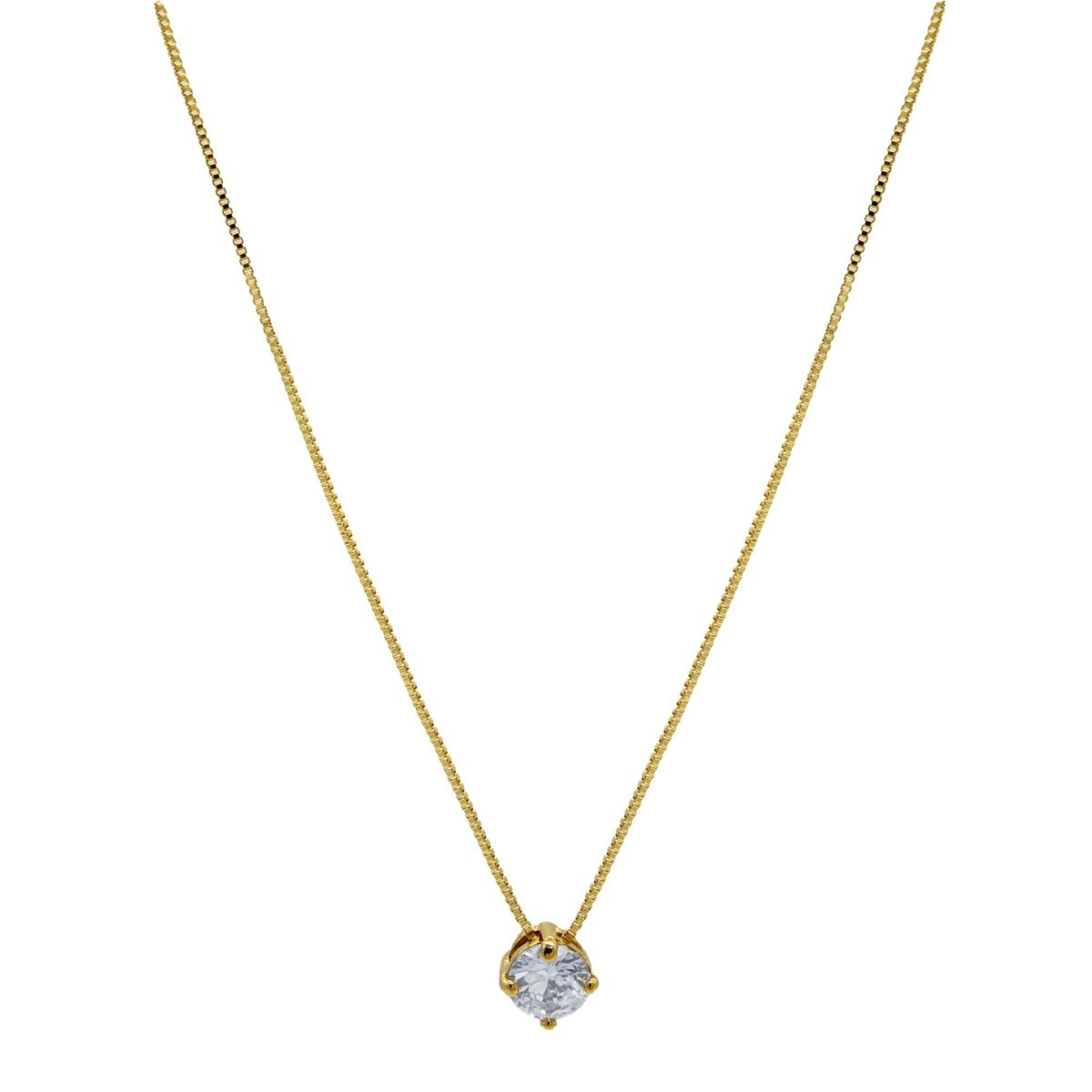 AMBAR JOYERIA - Collar punto de Luz 5 Golden LAMINADO EN ORO