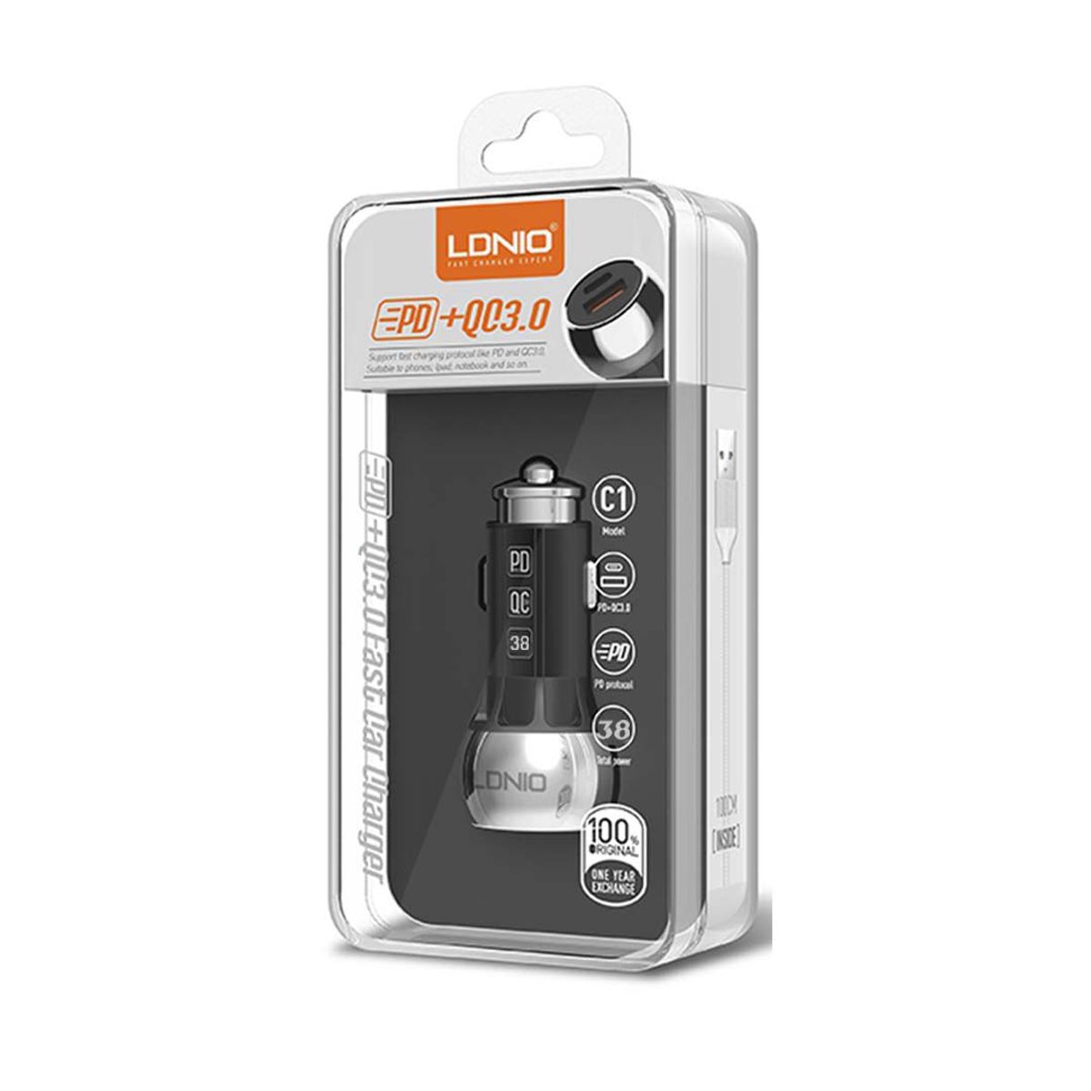 LDNIO - Cargador Fast 3.0 de Auto para Samsung Galaxy Note 10, Note 20, Ultra