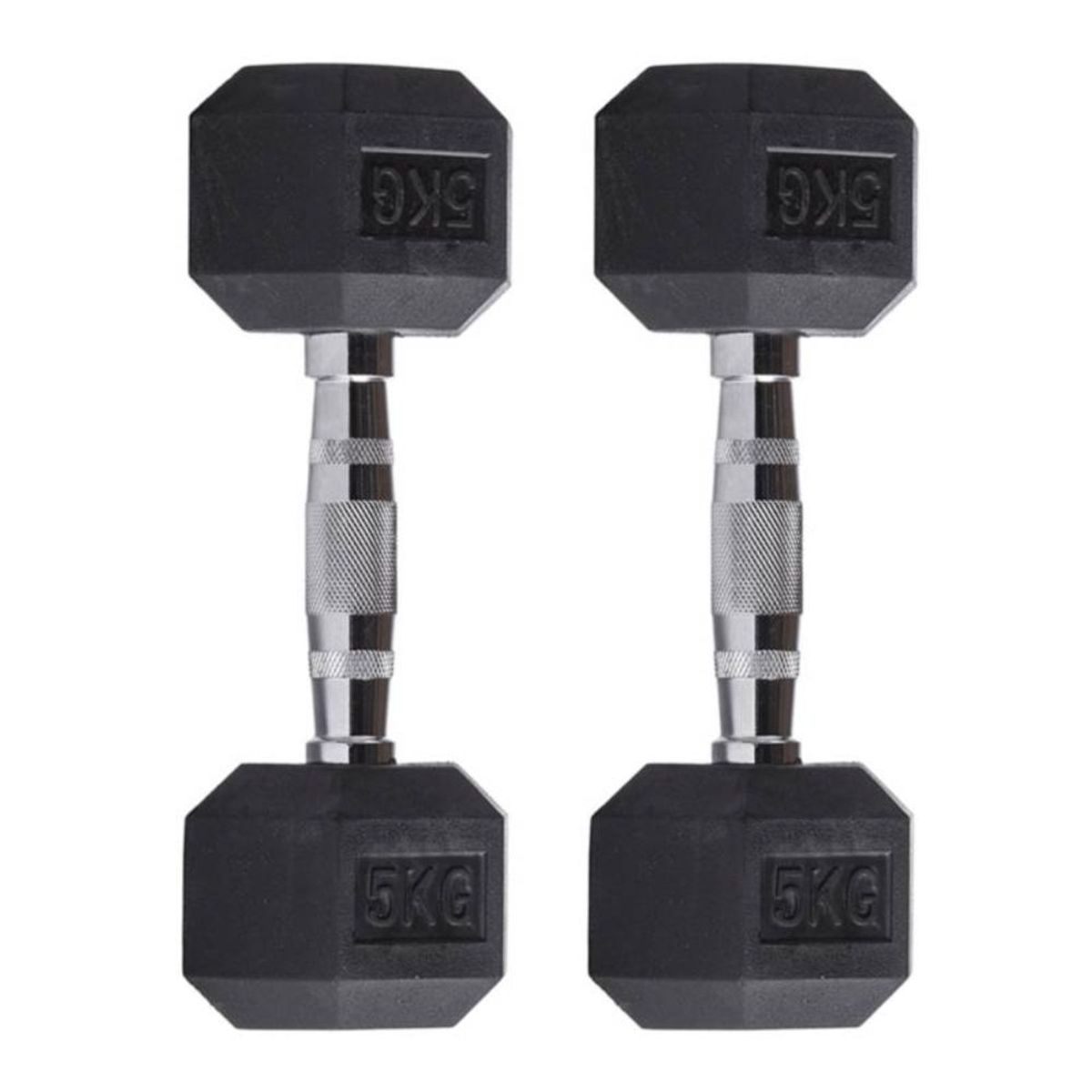 GENERICO - Mancuerno de Caucho de 5kg par