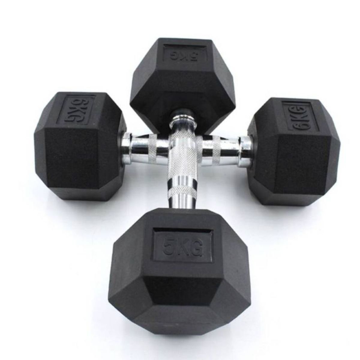 GENERICO - Mancuerno de Caucho de 5kg par