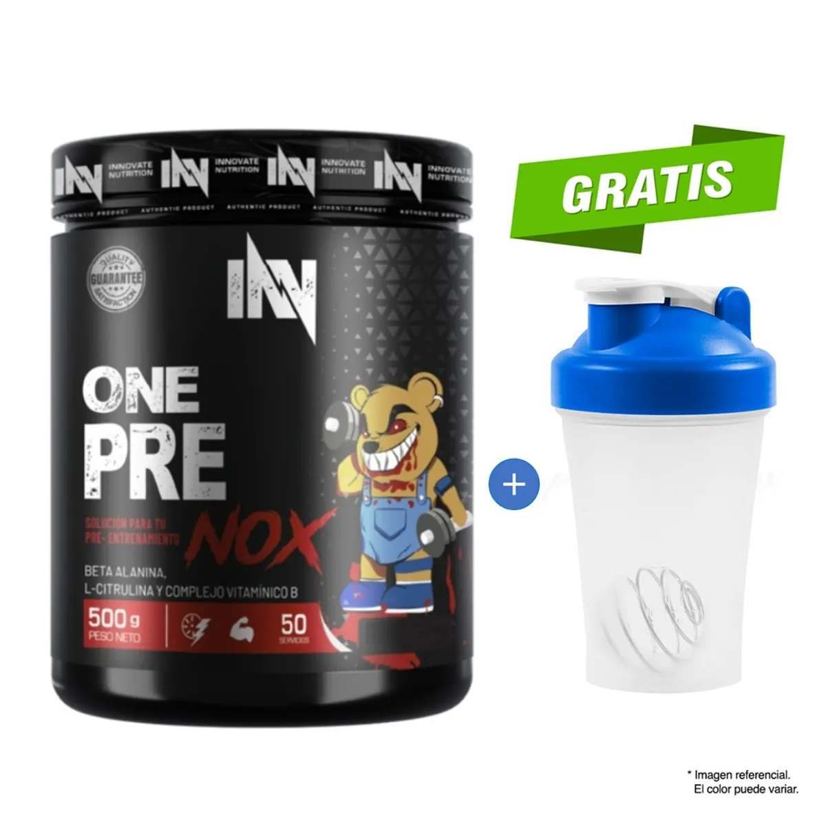 INN INNOVATE NUTRITION - Óxido Nítrico One Pre Nox 500gr Mora