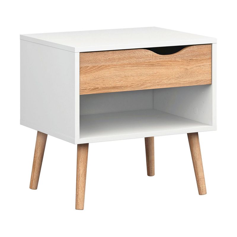 AMUEBLE - veladore mesa de noche, patas de madera * DELTA *  MELAMINA 18MM