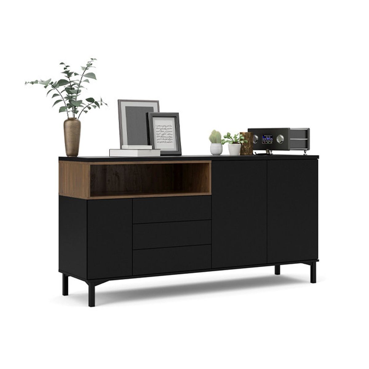 VENTITAS HOME - Aparador Minimalista Annika Ventitas Home Negro y Gales