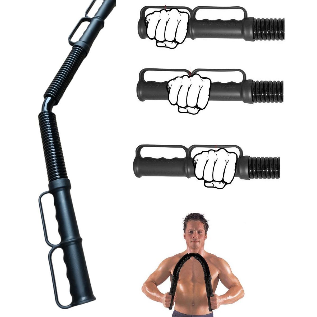 GENERICO - Barra De Ejercicios Fuerza Torsion Power Twister  30 - 50 Kg