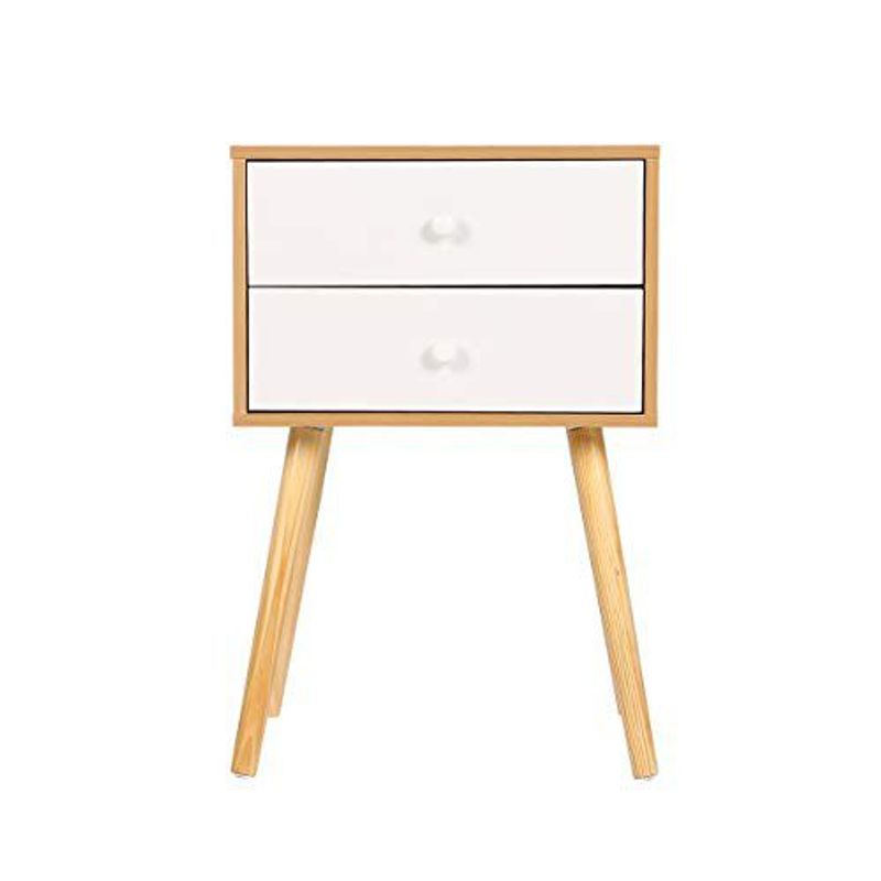 AMUEBLE - velador mesa de noche, patas de madera * HAPPY *  MELAMINA 18MM