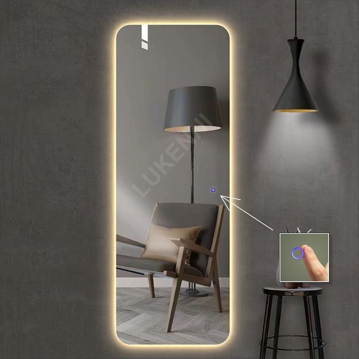 OEM - Espejo Led Cuerpo Entero 50x130 cm VANCE