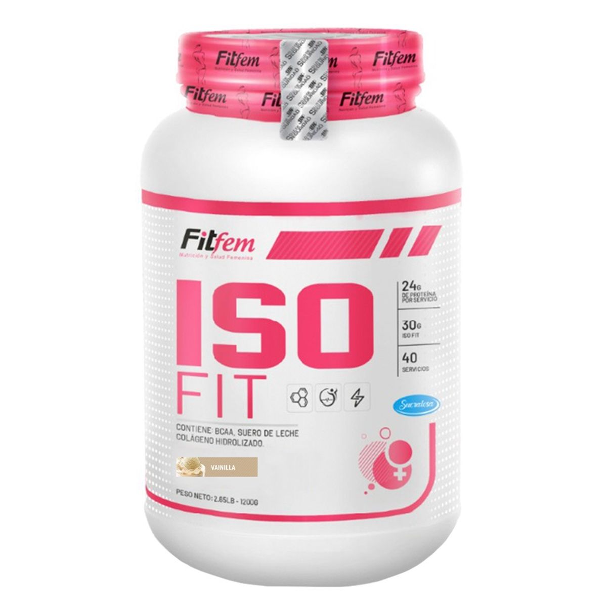 FITFEM - Proteína Fitfem Iso Fit 1.1 kg Vainilla - 37 Servicios