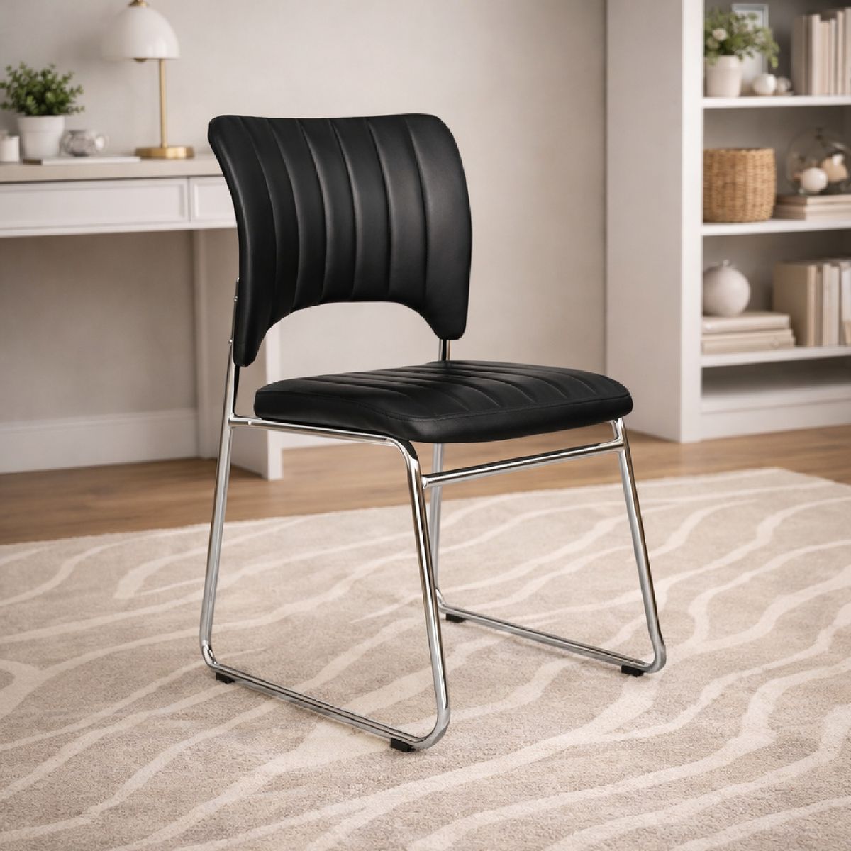 MOBELART - Silla de Oficina Visita Iso PU TQ Negro möbelArt