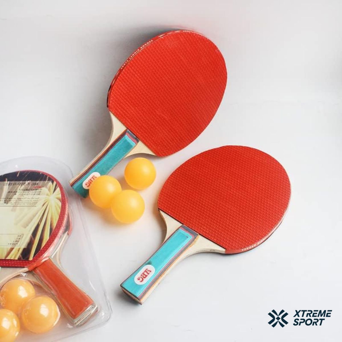 XTREME SPORT - Tenis de mesa y Juego de 2 Raquetas + 3 pelotas de Ping Pong