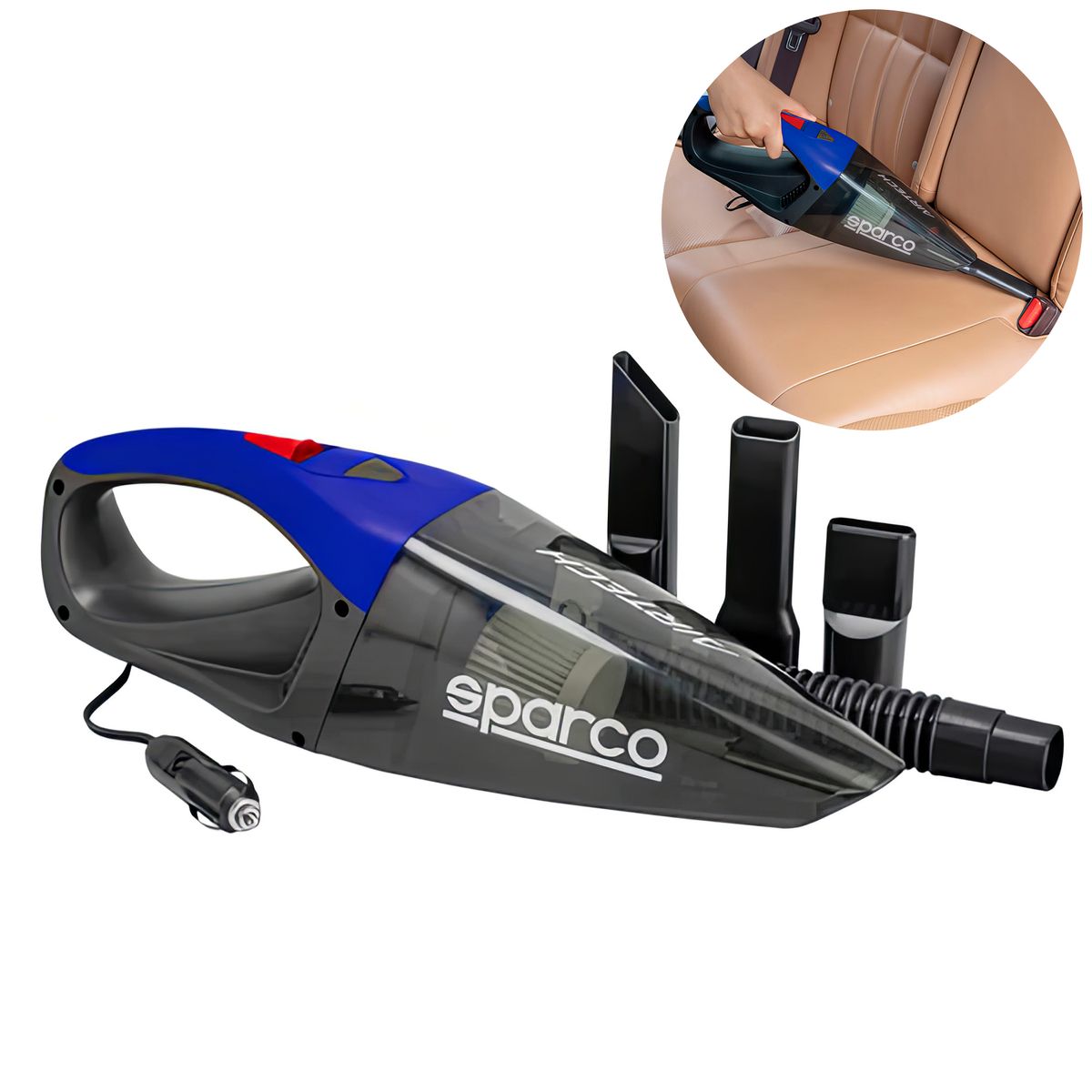SPARCO - Aspiradora Portátil 12v 90w Auto y Camioneta Sparco