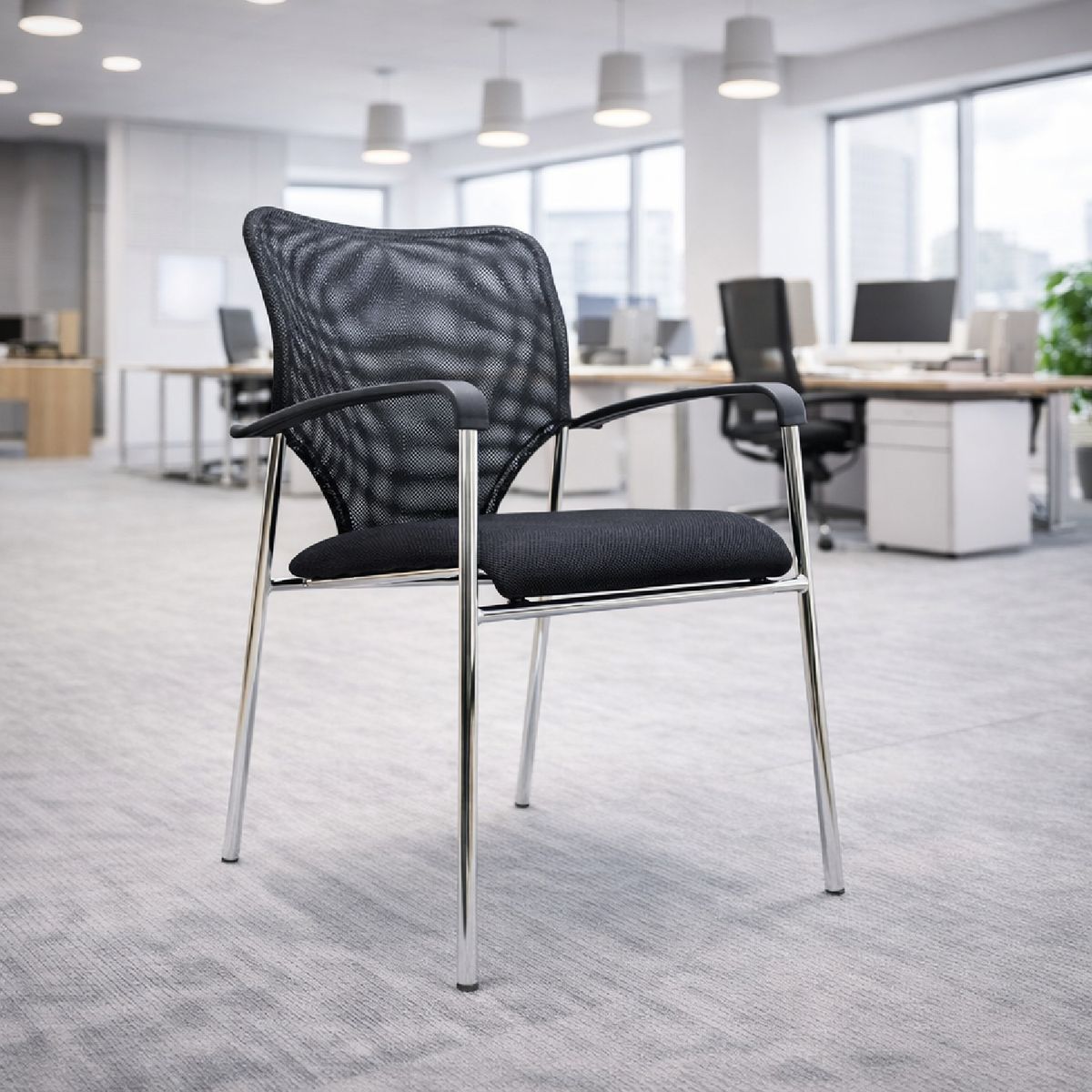 MOBELART - Silla de Oficina Visita Penelope Negro möbelArt