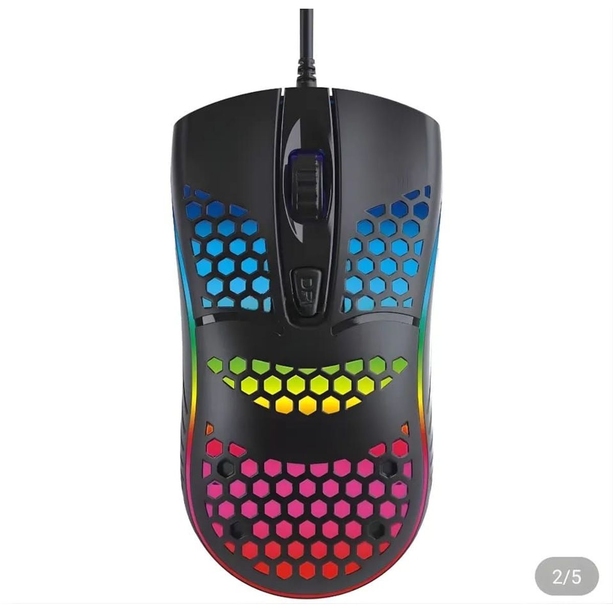 GENERICO - Mouse Gamer RGB USB Alambrico Para PC Laptop M10 1600 DPI Negro