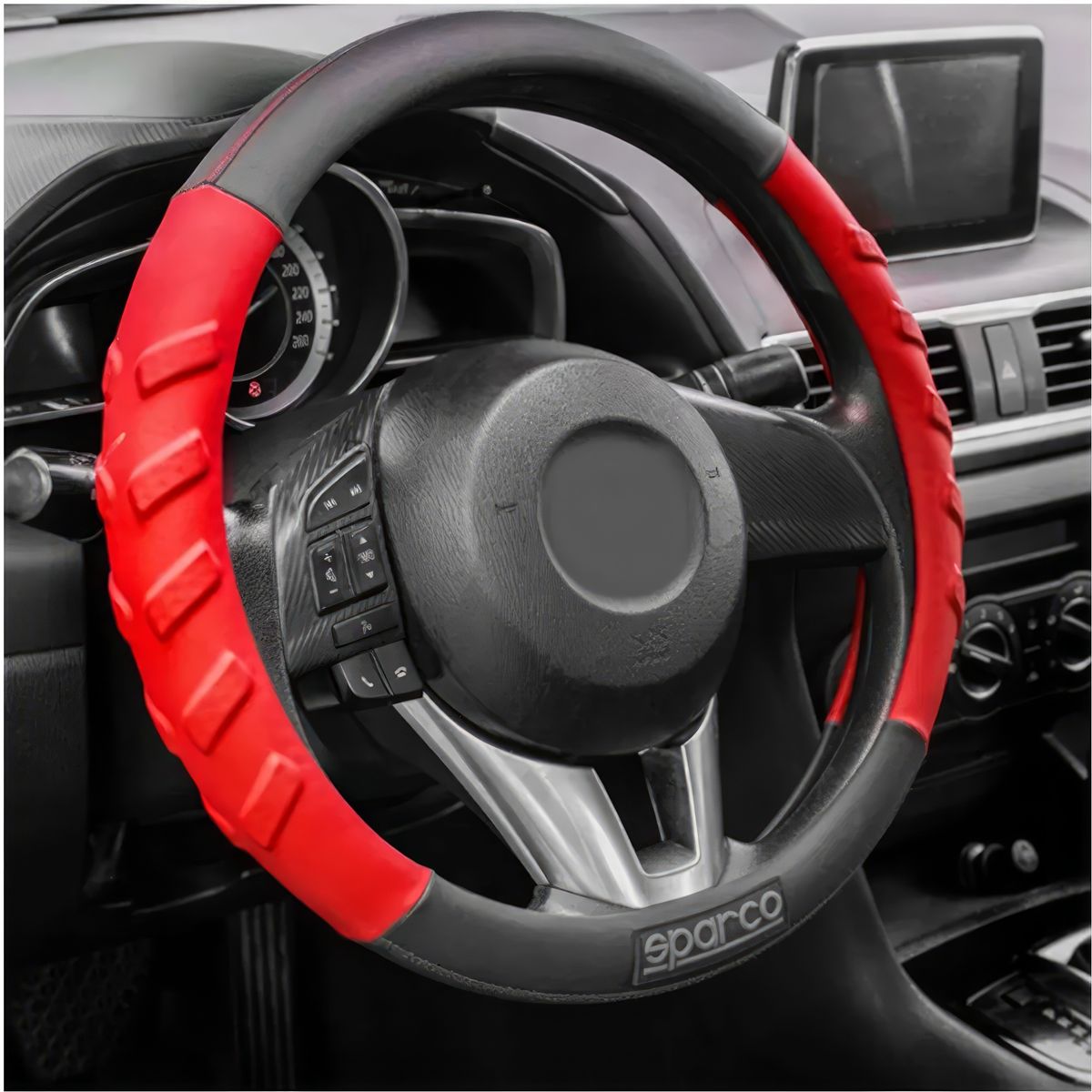 SPARCO - Cubre Volante Sparco Deportivo Ergonomico Rojo Auto