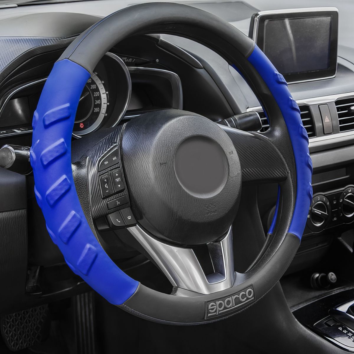 SPARCO - Cubre Volante Sparco Deportivo Ergonomico Azul Auto
