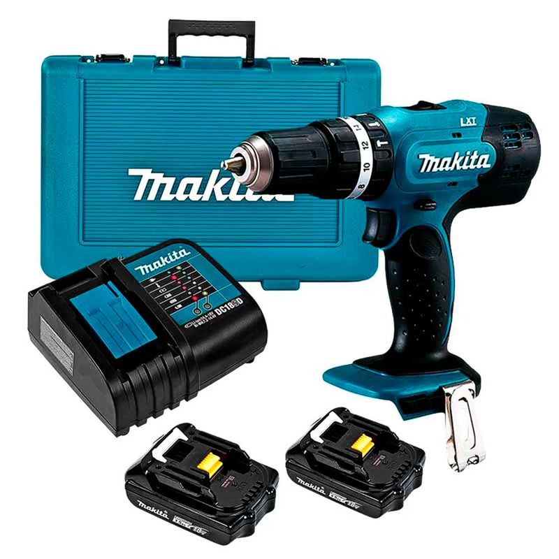 MAKITA - Taladro Percutor 1/2" Makita DHP453SYE LXT 18V 42Nm 2 x 1.5Ah
