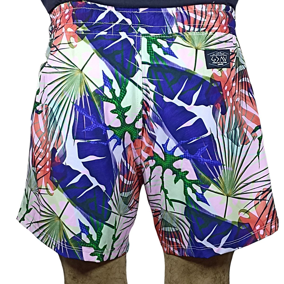 GENERICO - Short De Verano Estampado Para Hombre - Azul