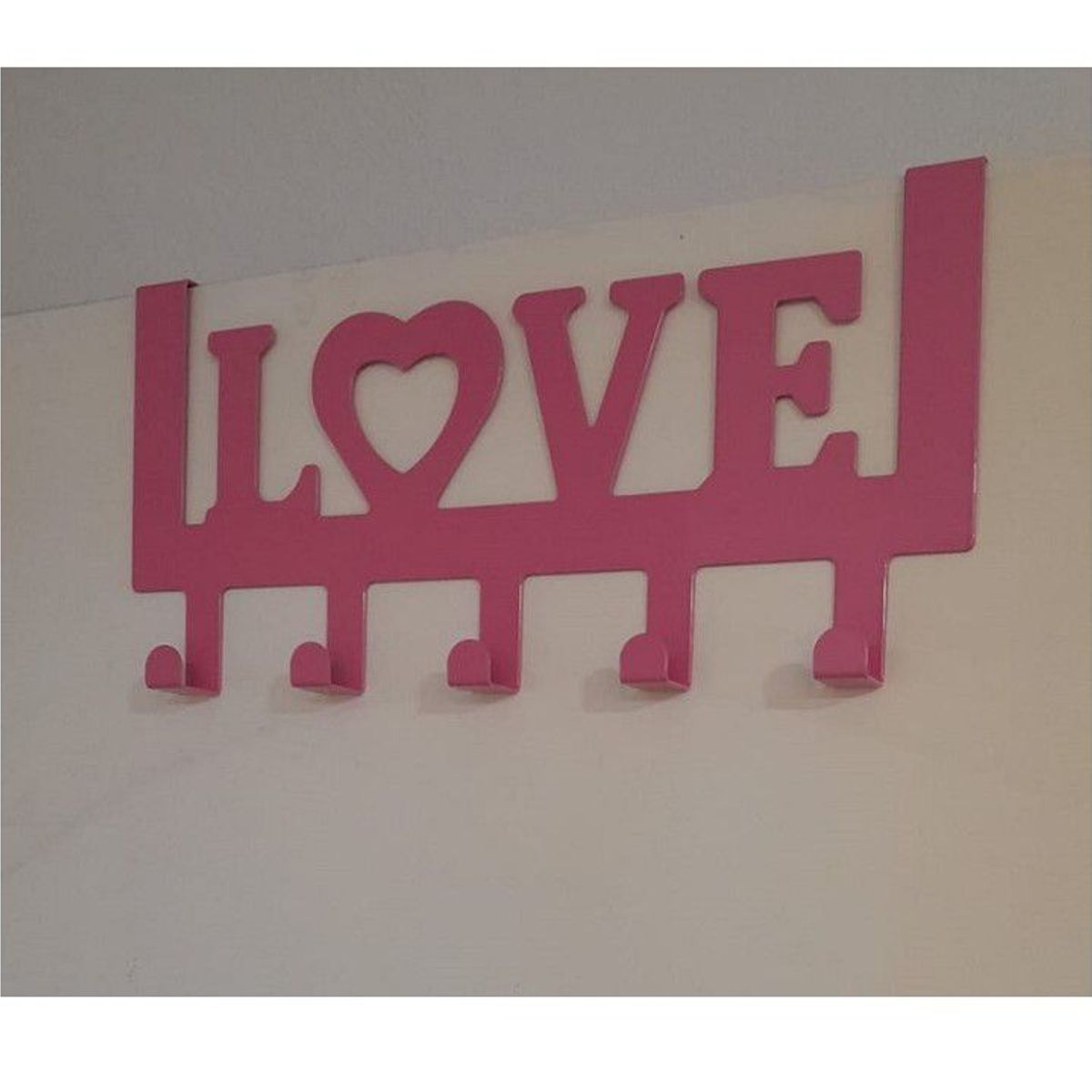 GENERICO - PERCHERO COLGADOR PORTATIL PARA PUERTA 5 PERCHAS LOVE