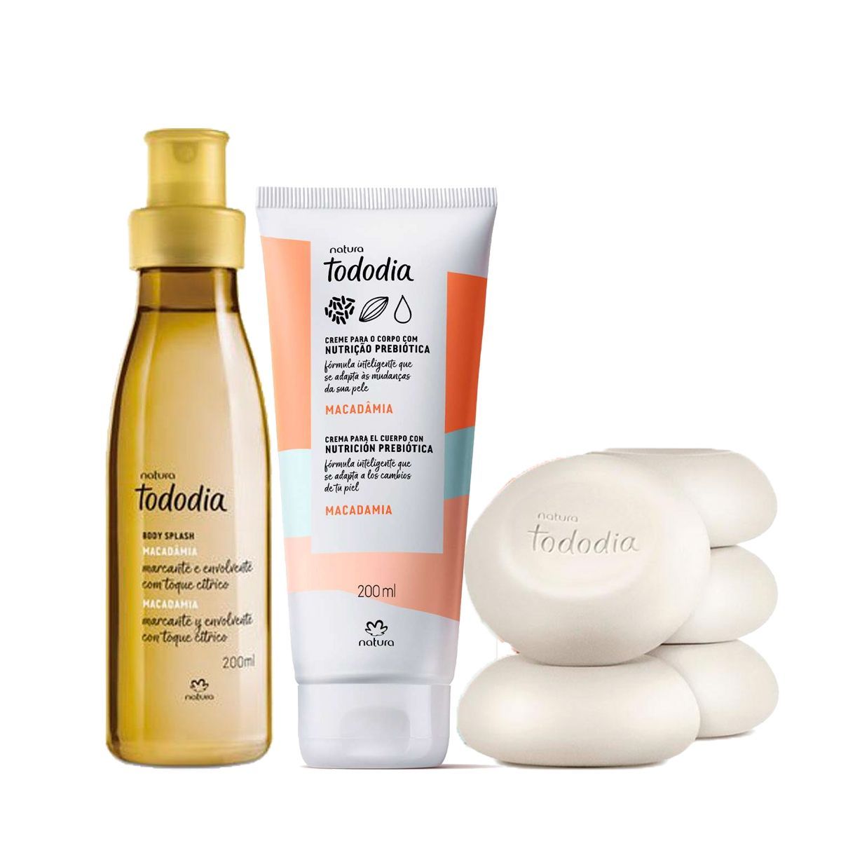 NATURA - Tododia Macadamia Body Splash con Hidratante 200 y Jabones