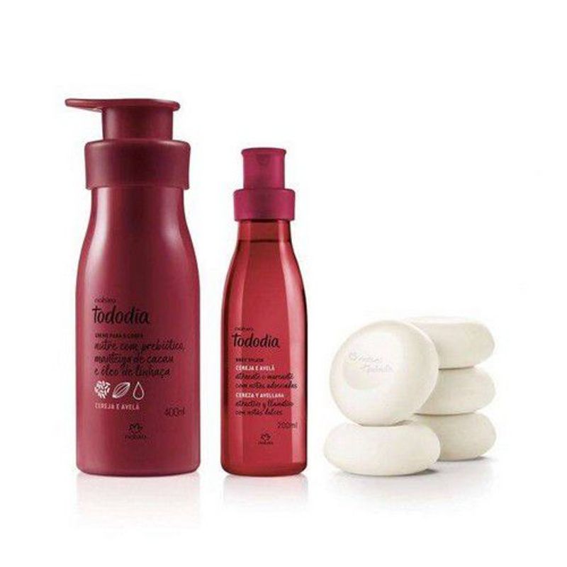 NATURA - Tododia Cereza y Avellana Crema Corporal con Spray y Jabones