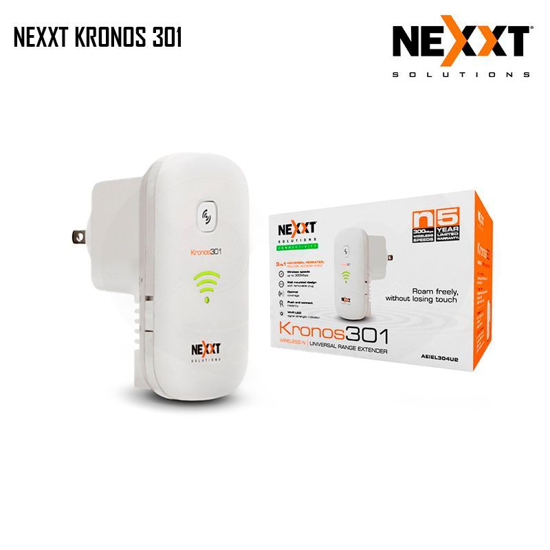 NEXXT SOLUTIONS - Extensor de Wifi-Nexxt Kronos 301 AEIEL304U2 / Wireless-N 300Mbps