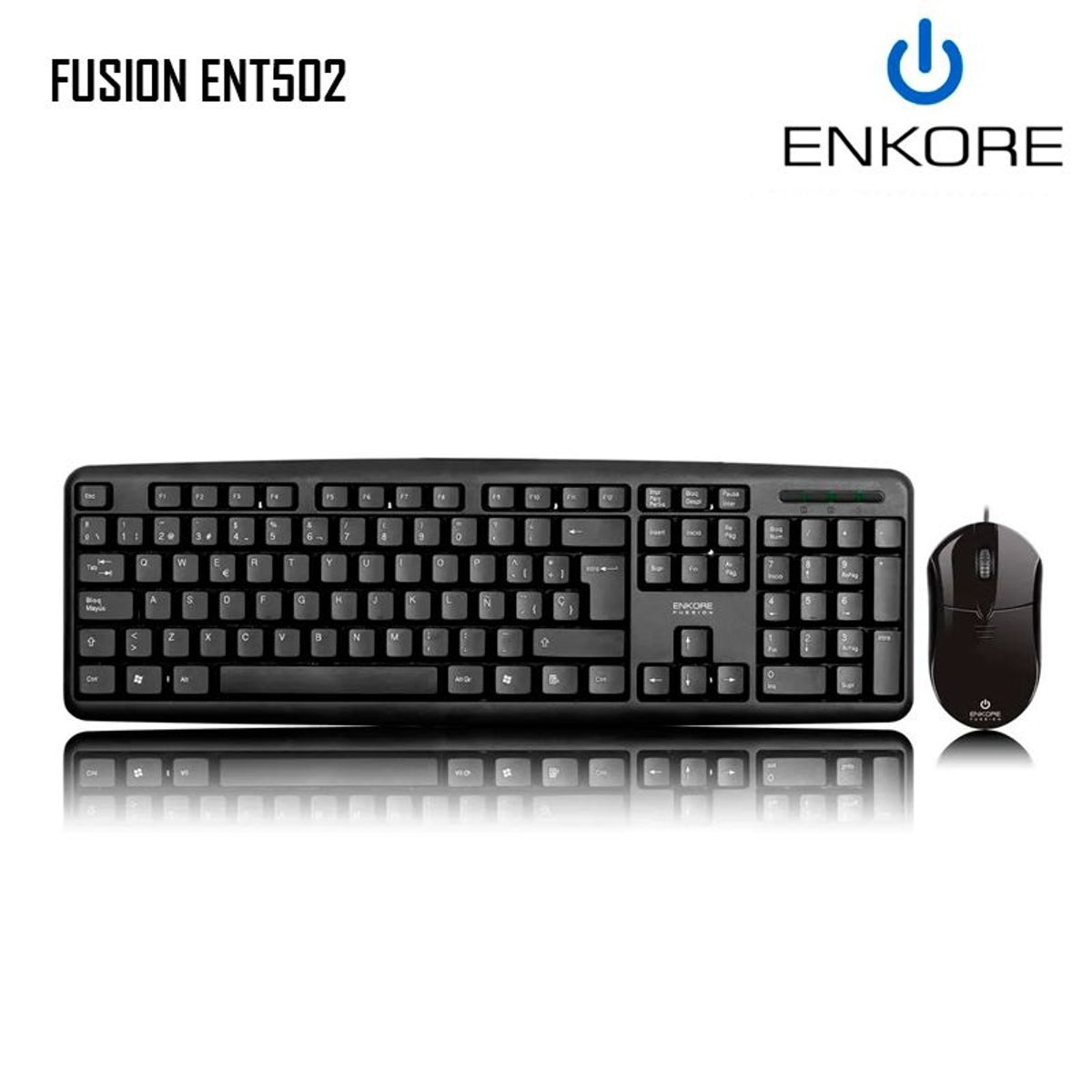 ENKORE - Combo 2 en 1 Teclado y mouse Enkore Fussion ENT502
