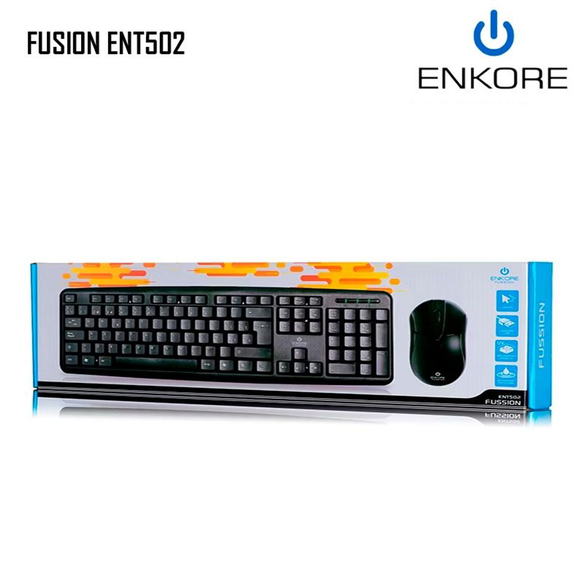 ENKORE - Combo 2 en 1 Teclado y mouse Enkore Fussion ENT502