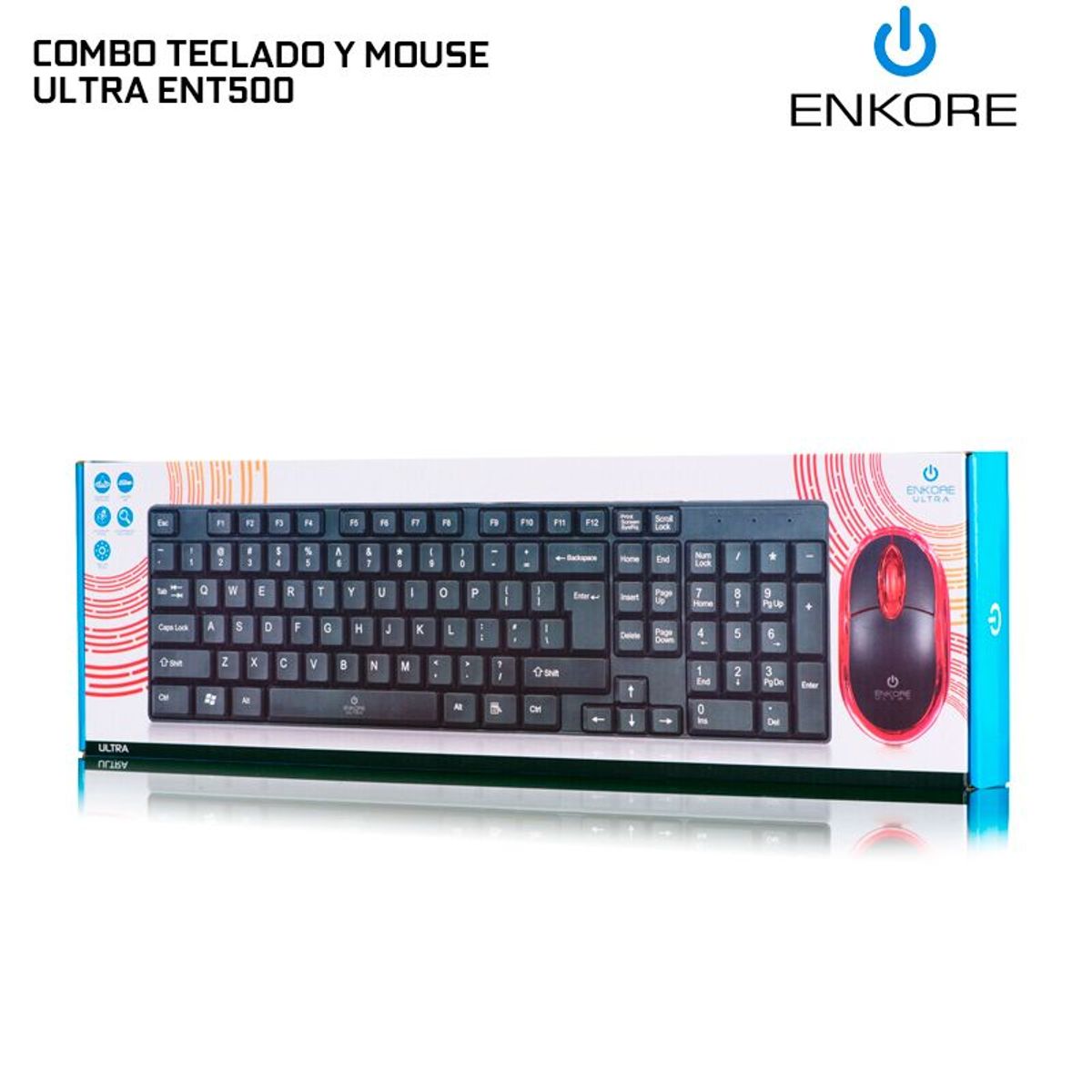 ENKORE - Combo 2 en 1 Teclado y mouse Enkore Ultra ENT500