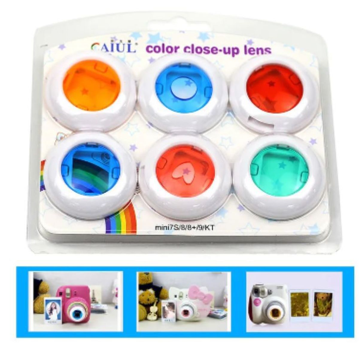 GENERICO - ACCESORIO PARA CÁMARA INSTAX MINI 7S,8 O 9 - 6 FILTROS