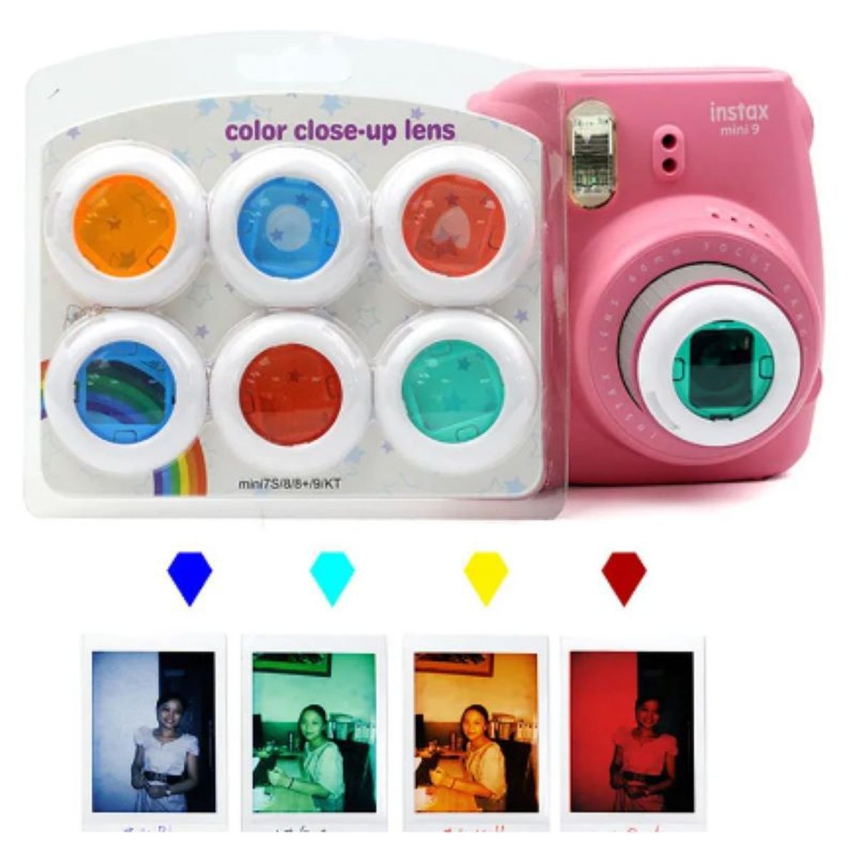 GENERICO - ACCESORIO PARA CÁMARA INSTAX MINI 7S,8 O 9 - 6 FILTROS