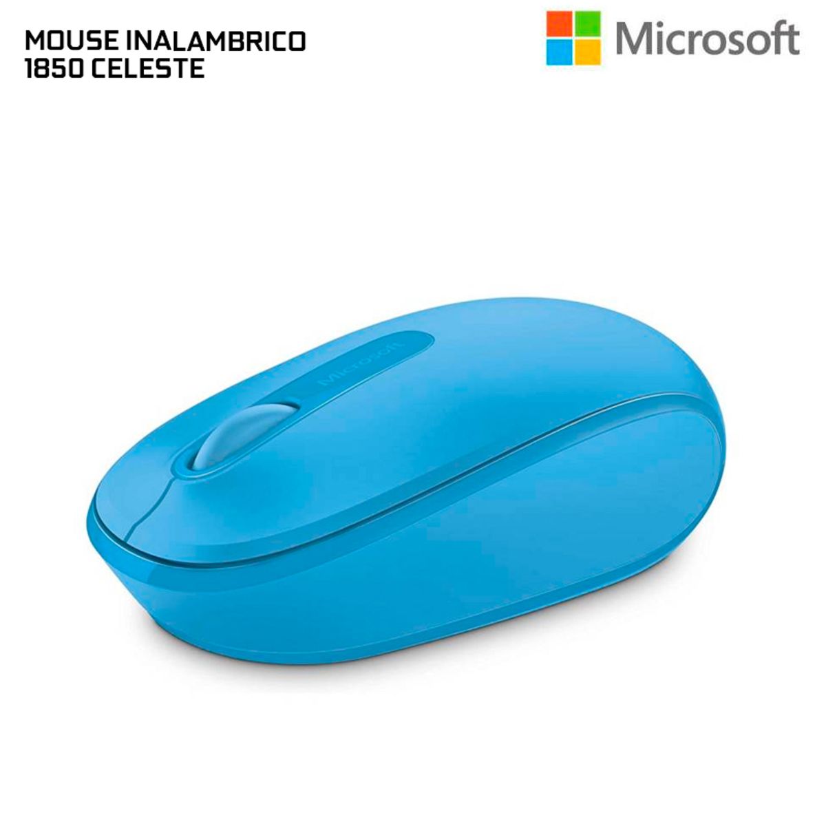 MICROSOFT - Mouse óptico inalámbrico Microsoft 1850 1000dpi USB 24GHz Celeste