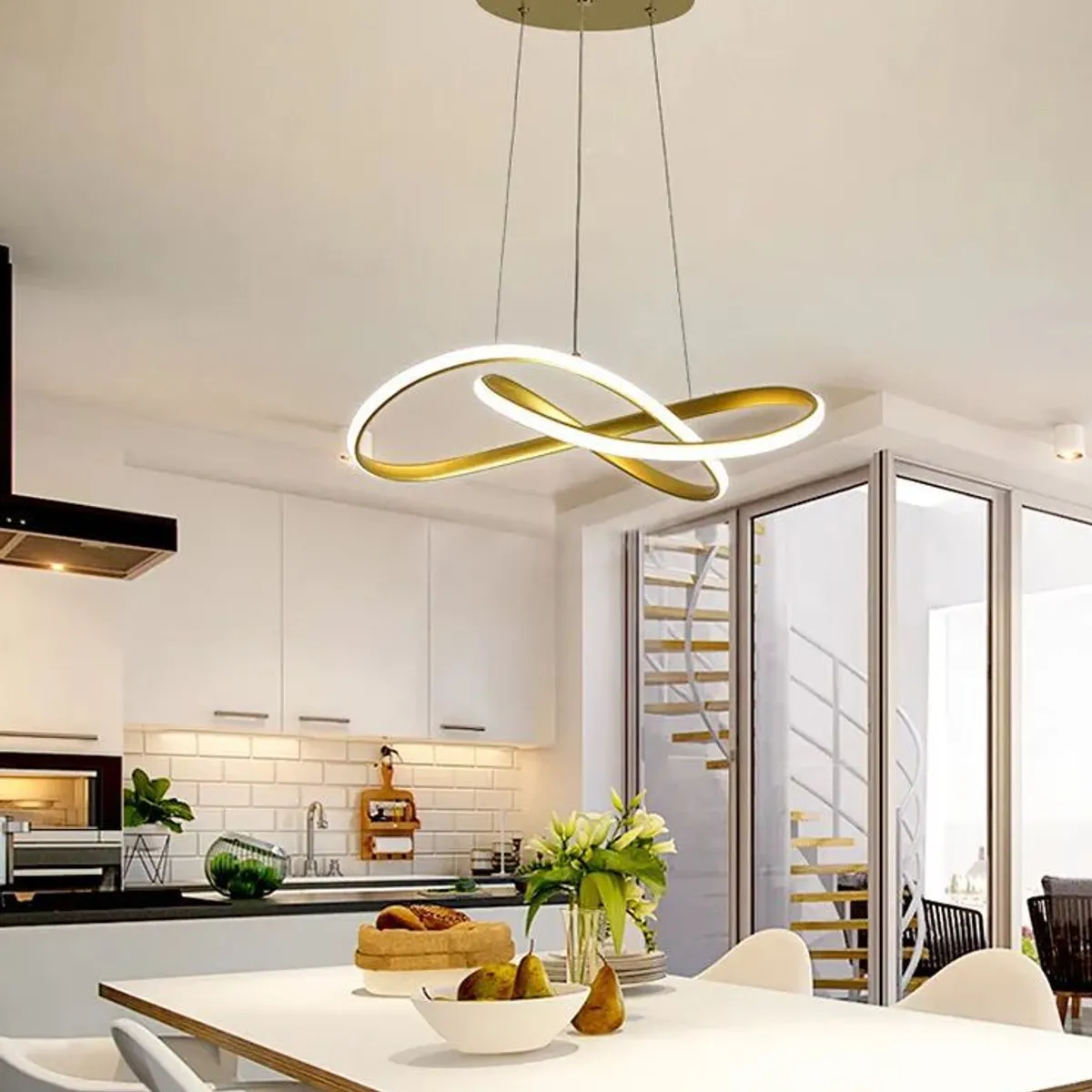 GENERICO - Lampara colgante infinito dorado