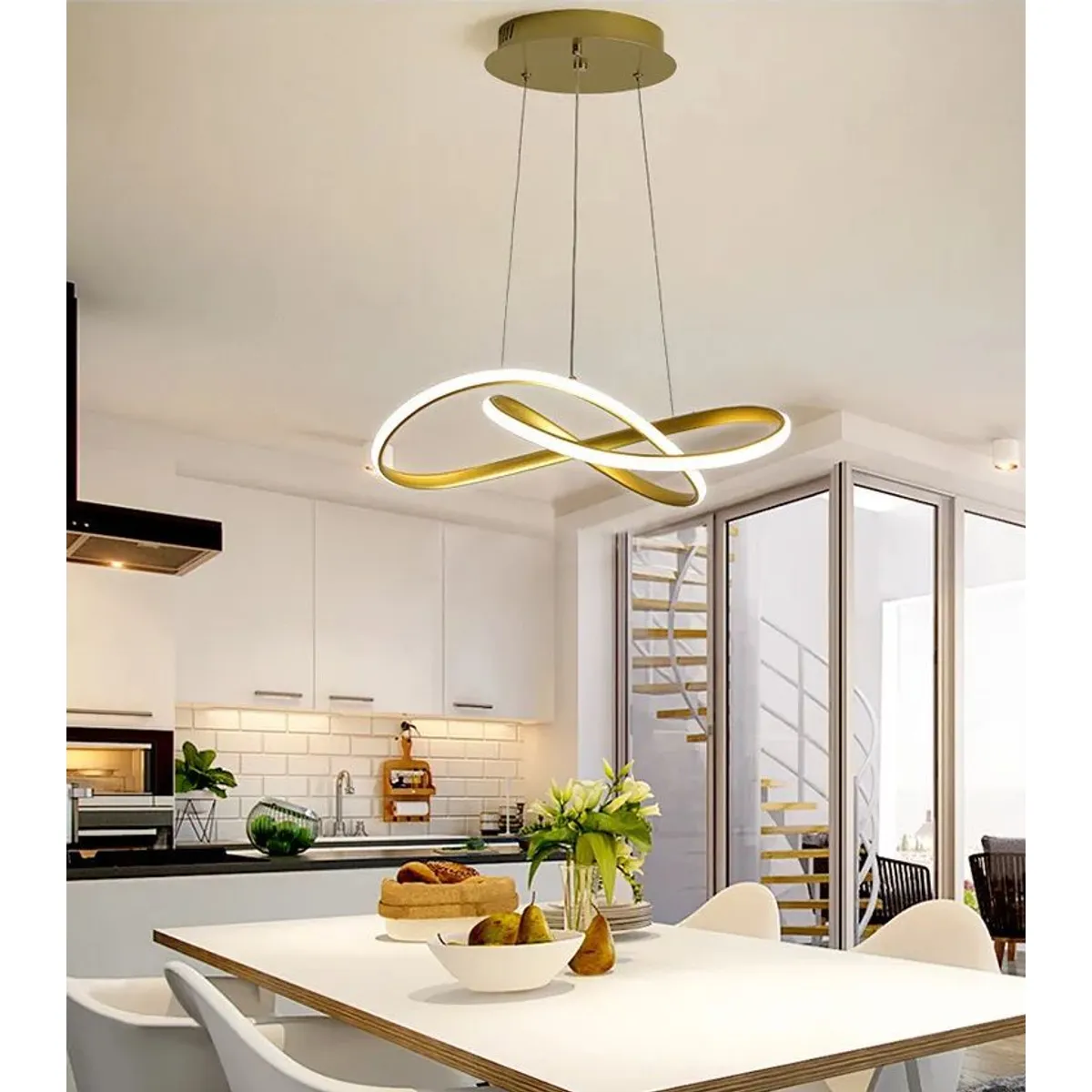 GENERICO - Lampara colgante infinito dorado